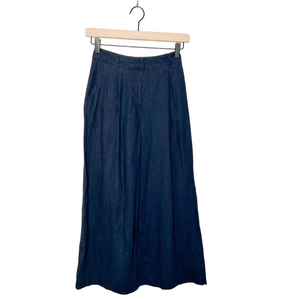 ASOS Wide Leg Pants in Navy Blue